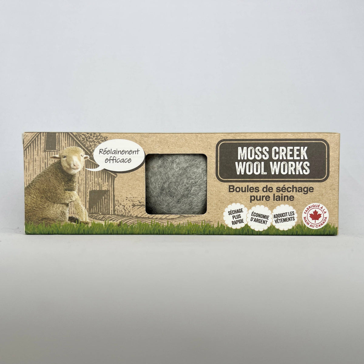 100% Pure Wool Dryer Balls | 3-Pack Barn Box | Grey