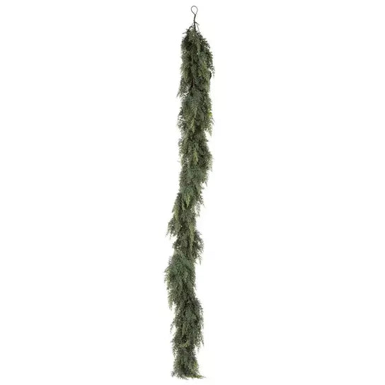 6’ Lighted Cedar Garland