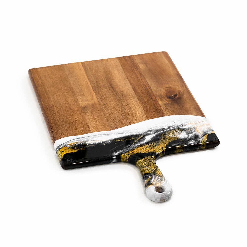 Acacia Charcuterie Board - Black White Gold / Extra Large