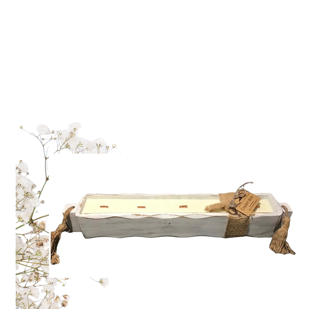 Distressed Candle Tray - Cracklin’ Birch
