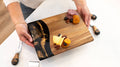 Wood Resin Date Night Cheese Charcuterie Board : Black Ember