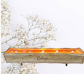 Cottage - Mango Wood Engraved Dough Bowl Candle: Wood Wick