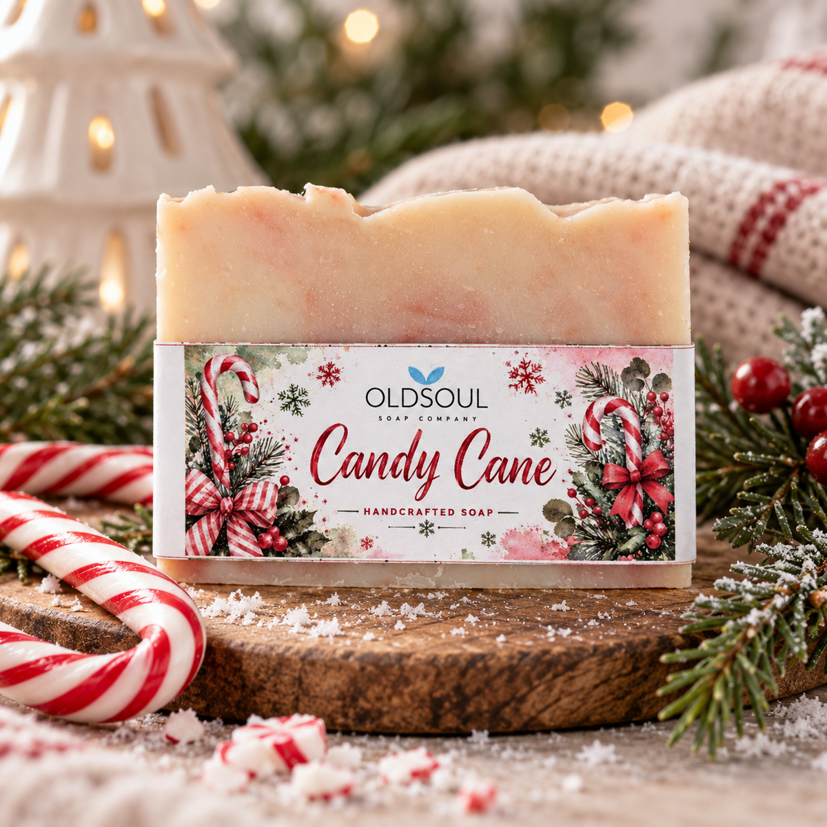 Candy Cane Christmas Soap