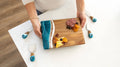 Wood Resin Date Night Cheese Charcuterie Board : Ocean Vibes