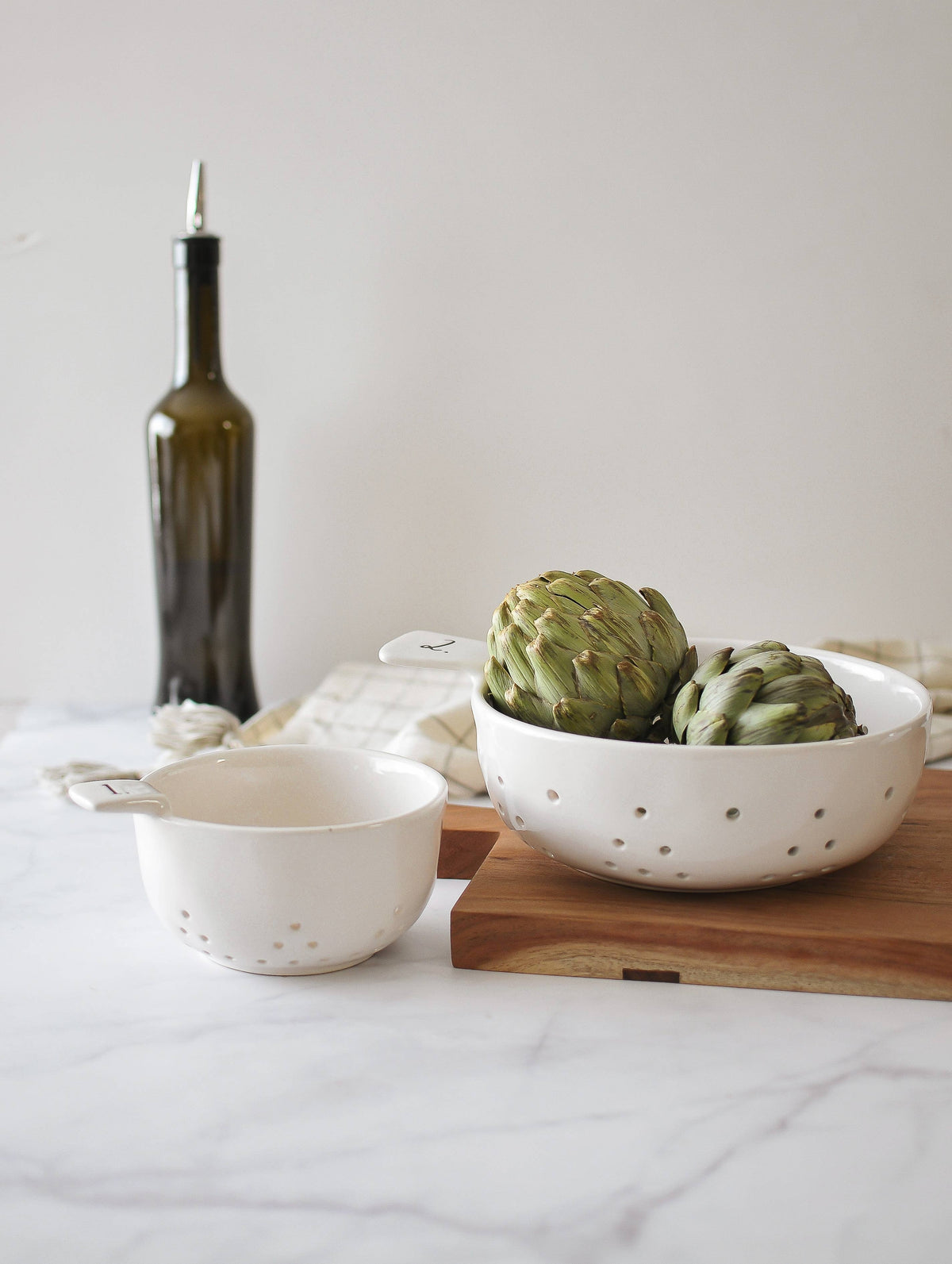 Rae Dunn Stem Print Colander Set of 2