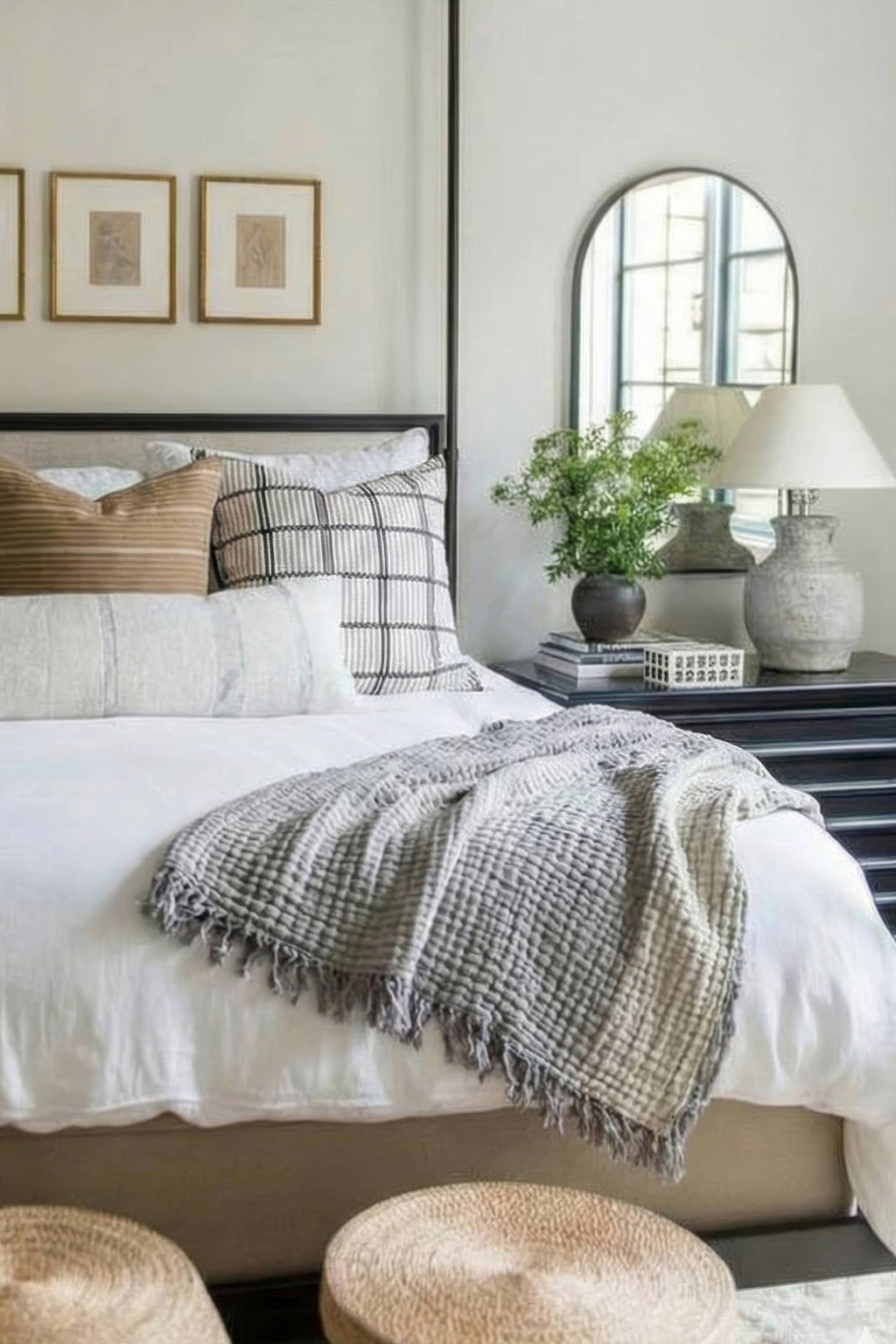 Soft Airy Luxury 4 Layer Muslin Gauze Blanket: Anthracite