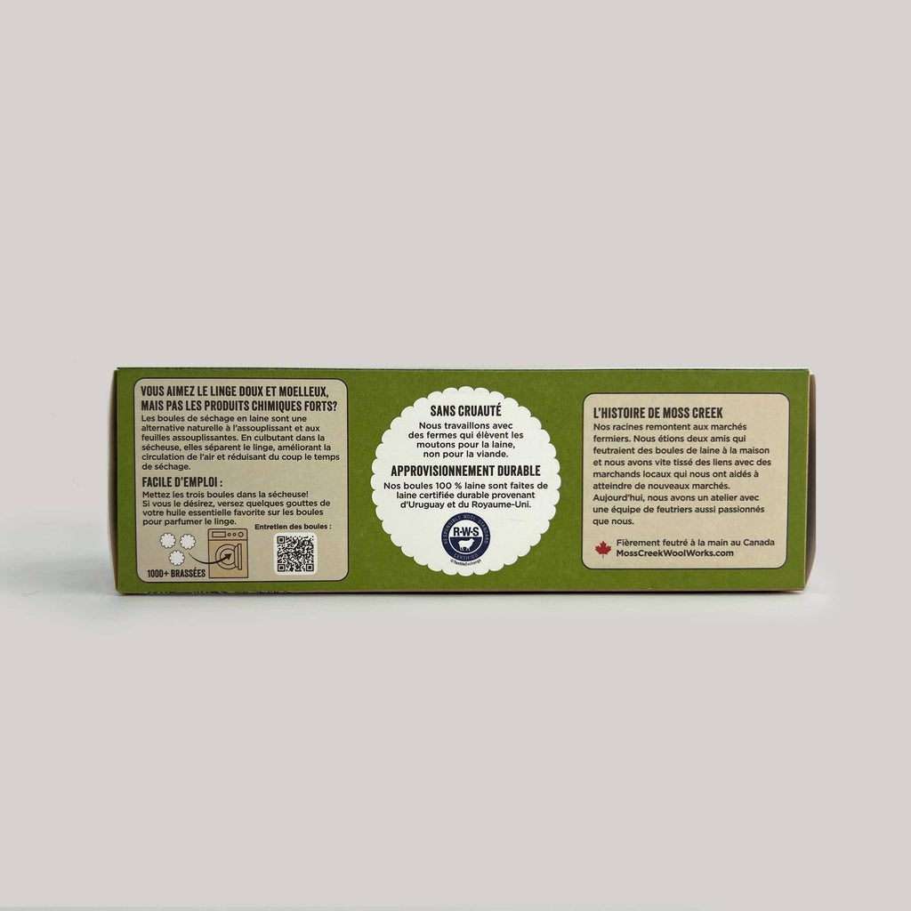 100% Pure Wool Dryer Balls | 3-Pack Barn Box | Grey