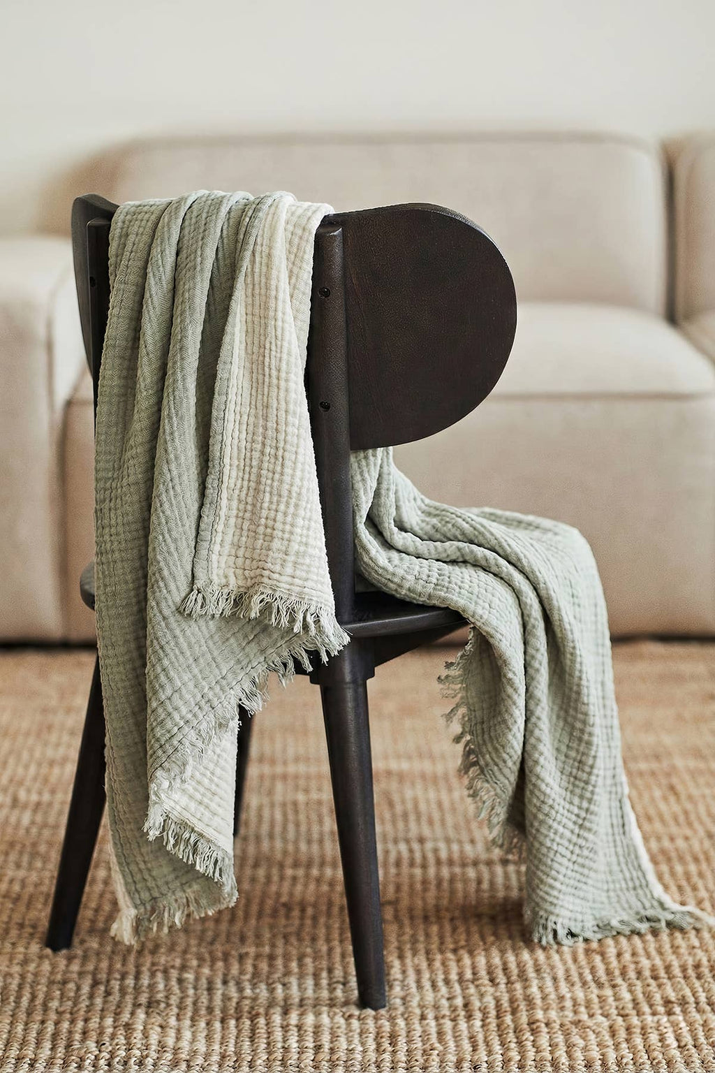 4 Layer Muslin Gauze Blanket: Green