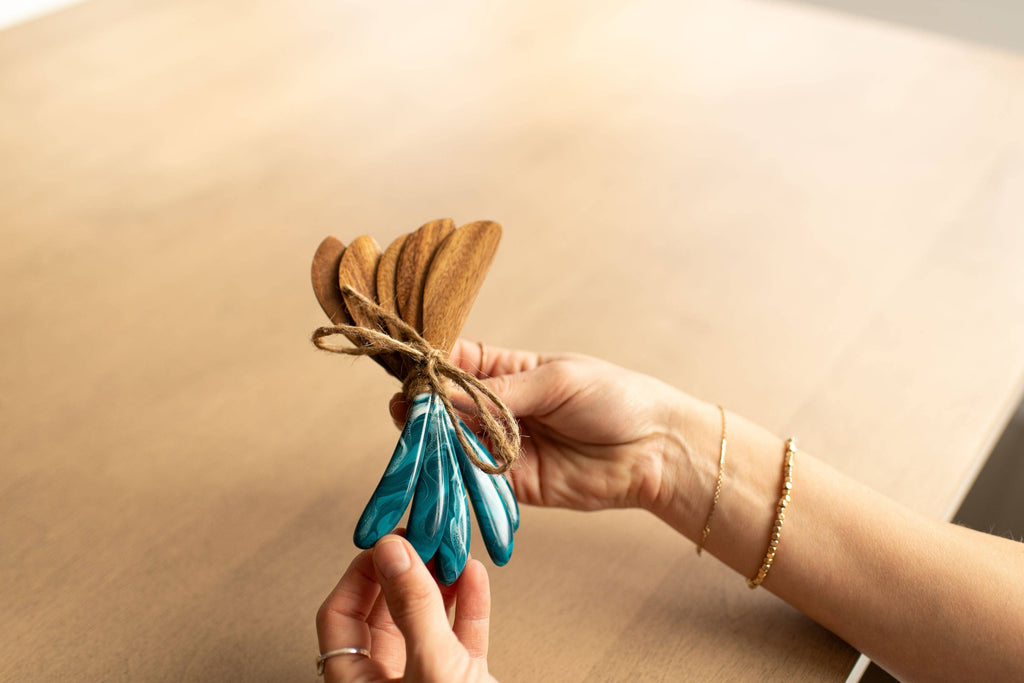 Acacia Cheese Spreader: Ocean Vibes