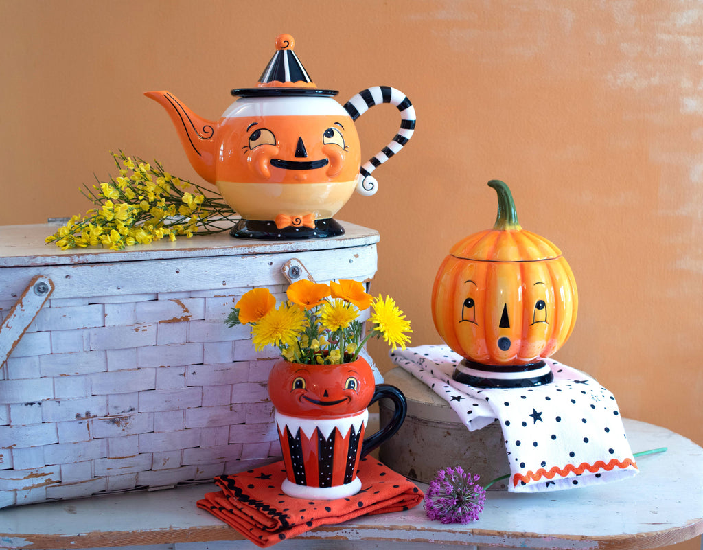 Johanna Parker Carnival Cottage Pumpkin Teapot