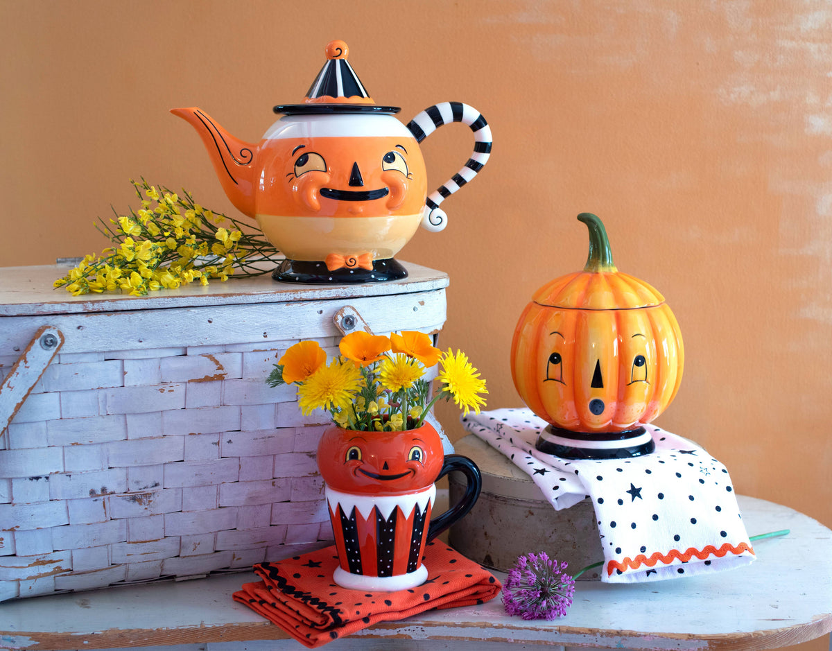 Johanna Parker Carnival Cottage Pumpkin Teapot