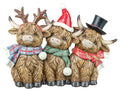 Christmas Characters Highland Cow Trio