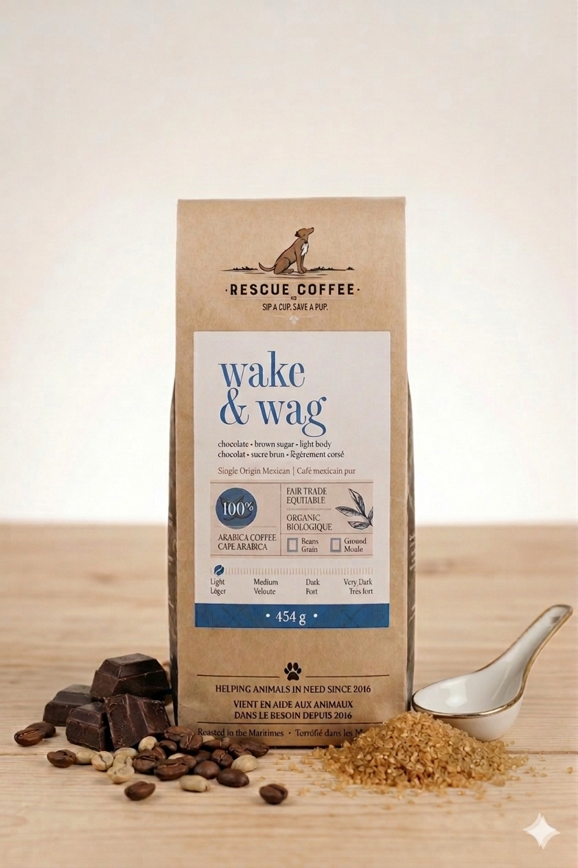 Wake & Wag | Light Roast | 1lb Bag | Organic Coffee: Ground