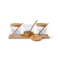 Rae Dunn Artisan Borosilicate Glass Spice Jar Set