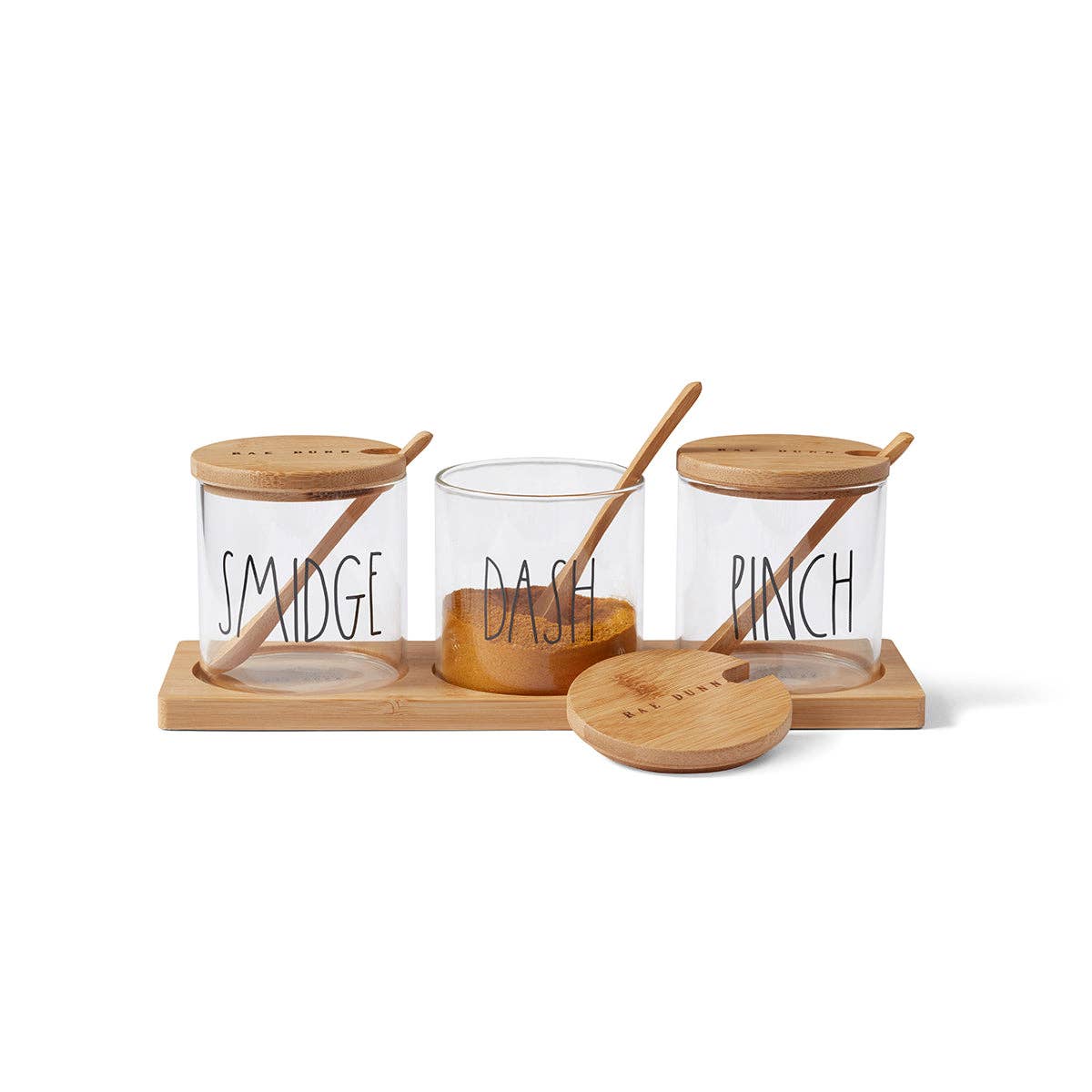 Rae Dunn Artisan Borosilicate Glass Spice Jar Set