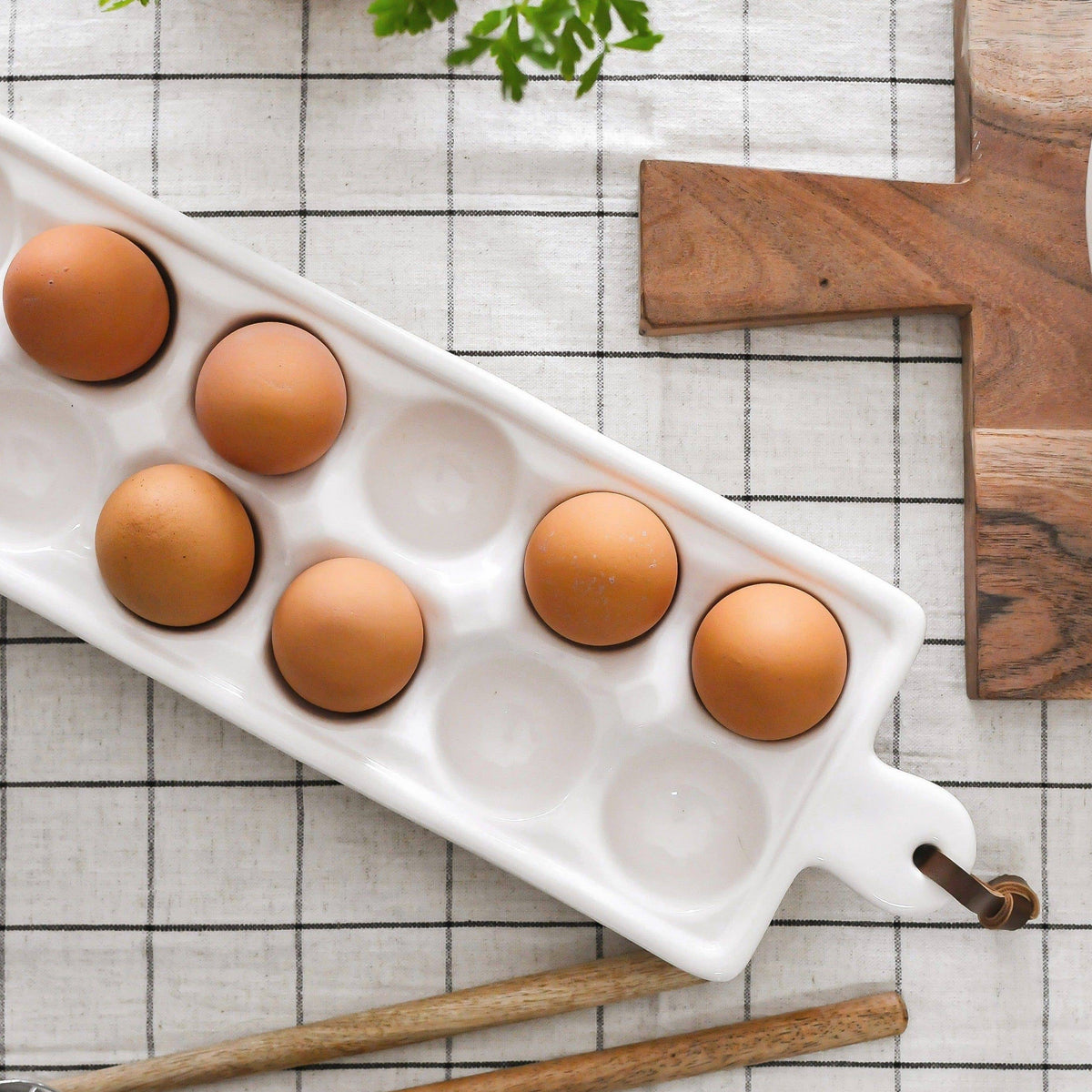 Rae Dunn Stem Print Egg Tray