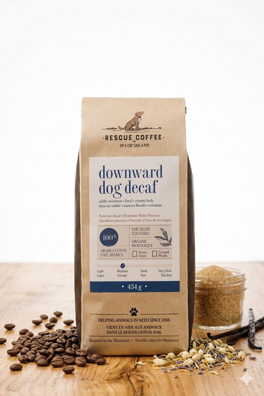 Downward Dog Decaf | Medium Roast | 1lb Bag | Organic Coffee: Whole bean