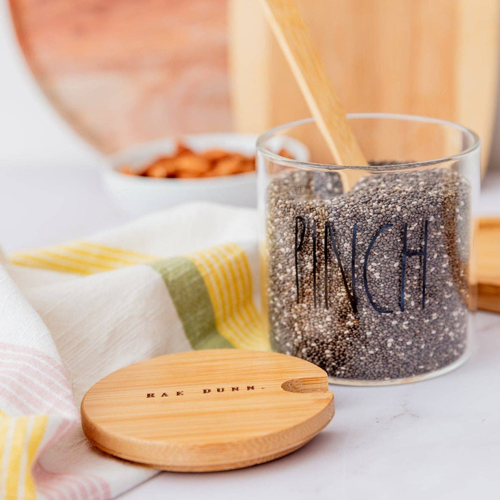 Rae Dunn Artisan Borosilicate Glass Spice Jar Set