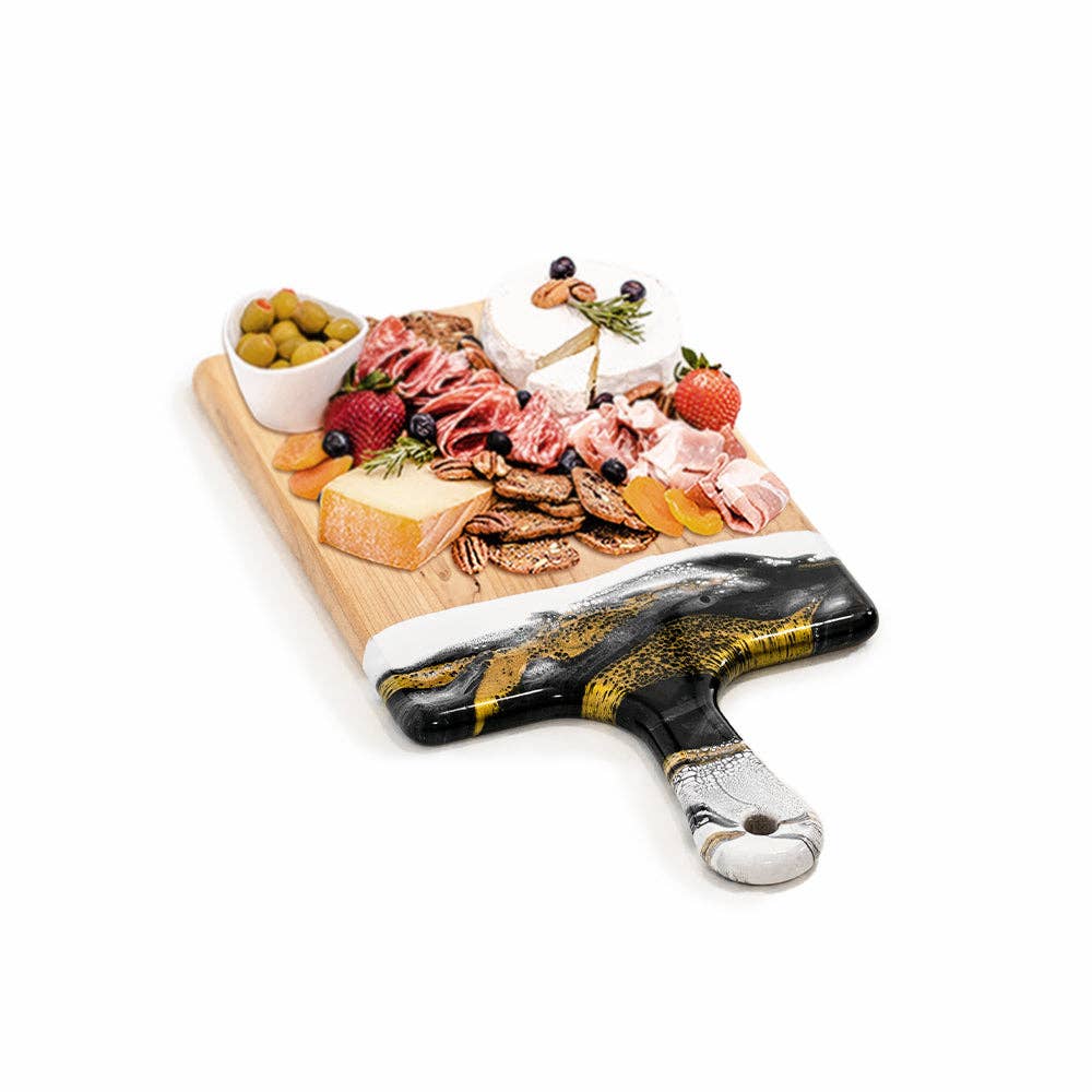Maple Board Large - Black White Gold