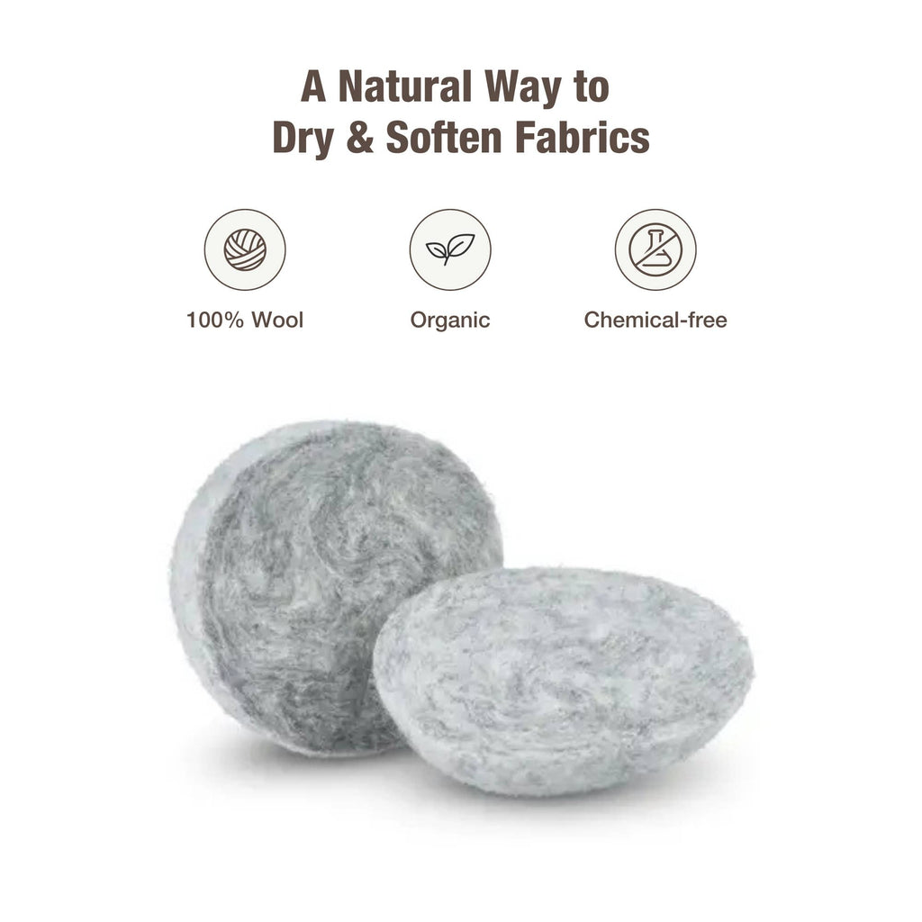 100% Pure Wool Dryer Balls | 3-Pack Barn Box | Grey