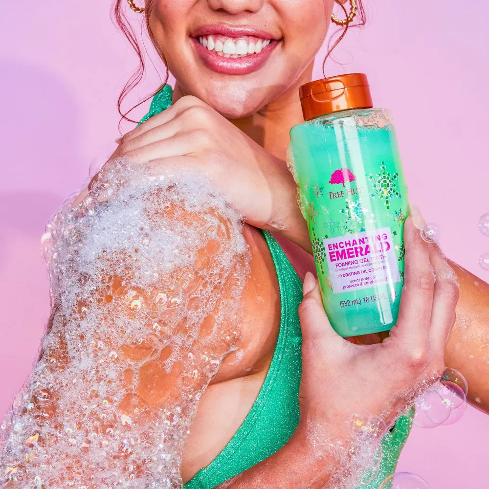 Tree Hut Enchanting Emerald Foaming Gel Body Wash – 18 fl oz