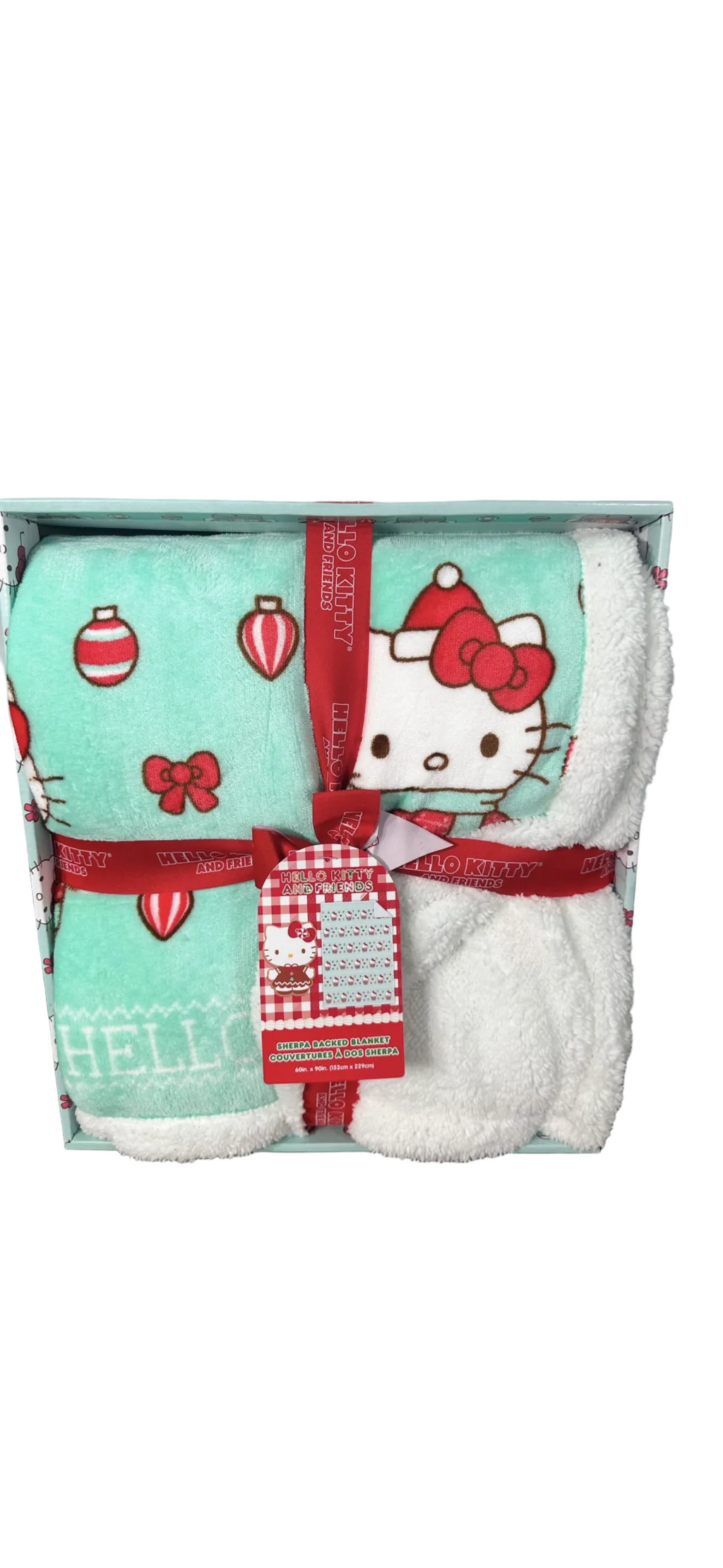 Hello Kitty Sherpa Lined Gift Box Throw Blanket