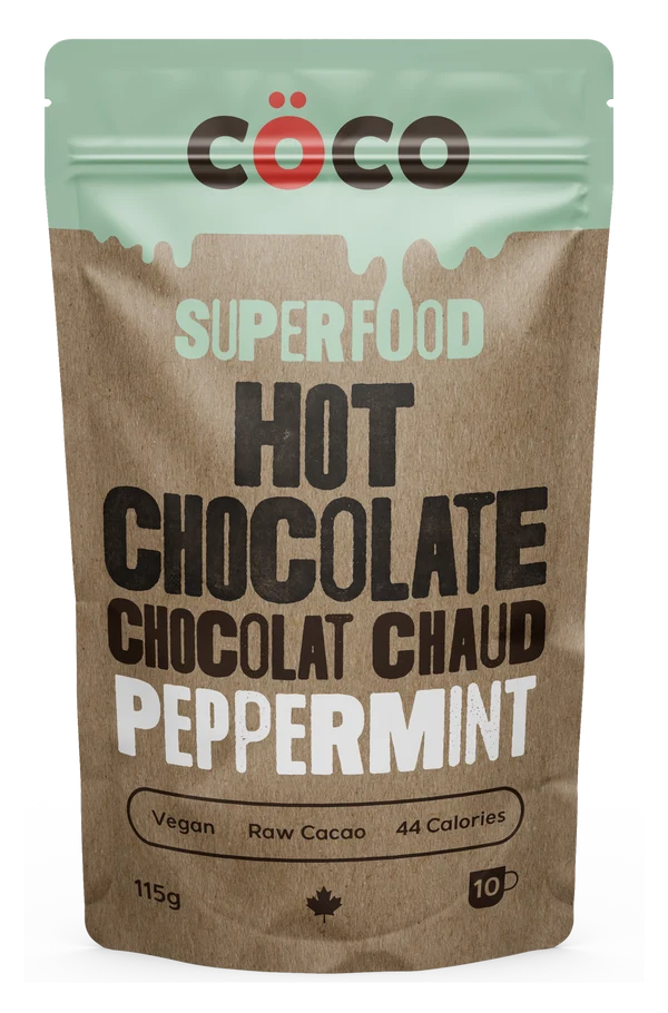 COCO Peppermint Vegan Superfood Hot Chocolate - 115g