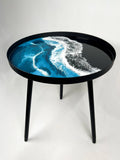 Resin Accented Side Table : Ocean Vibes