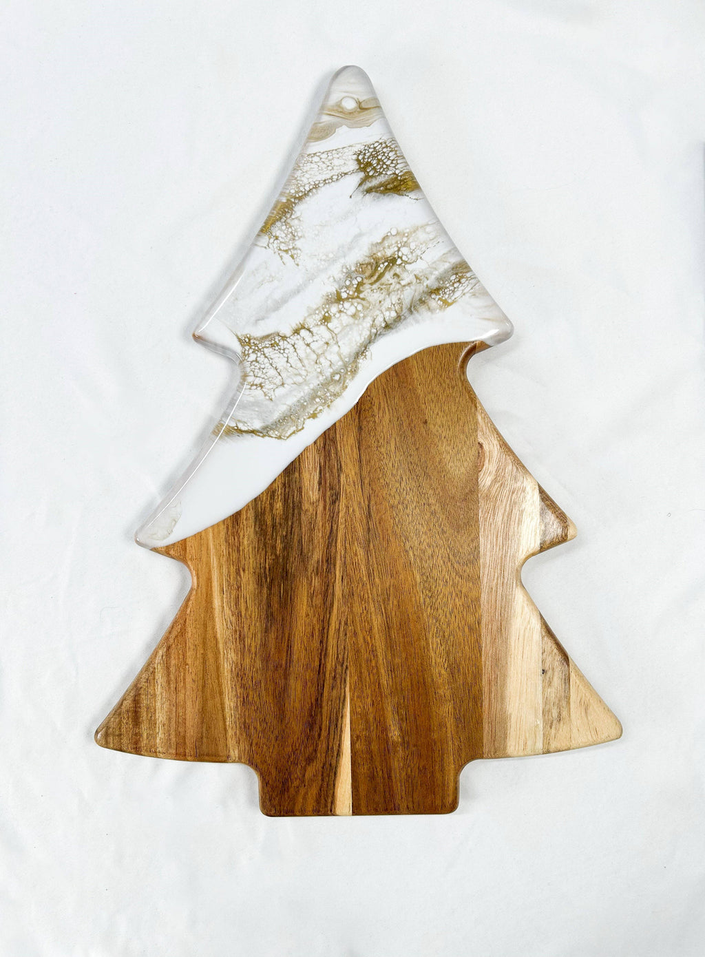 Christmas Tree Board: Gold Quartz / Acacia Charcuterie Board