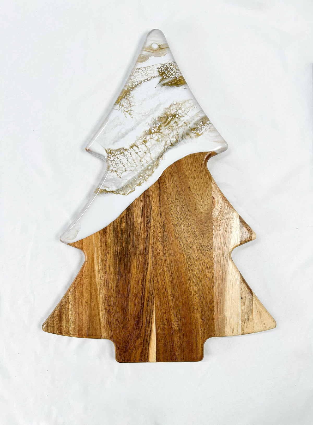 Christmas Tree Board: Gold Quartz / Acacia Charcuterie Board