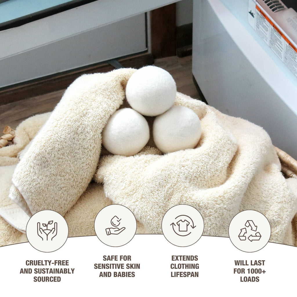 100% Pure Wool Dryer Balls | 3-Pack Barn Box | Grey