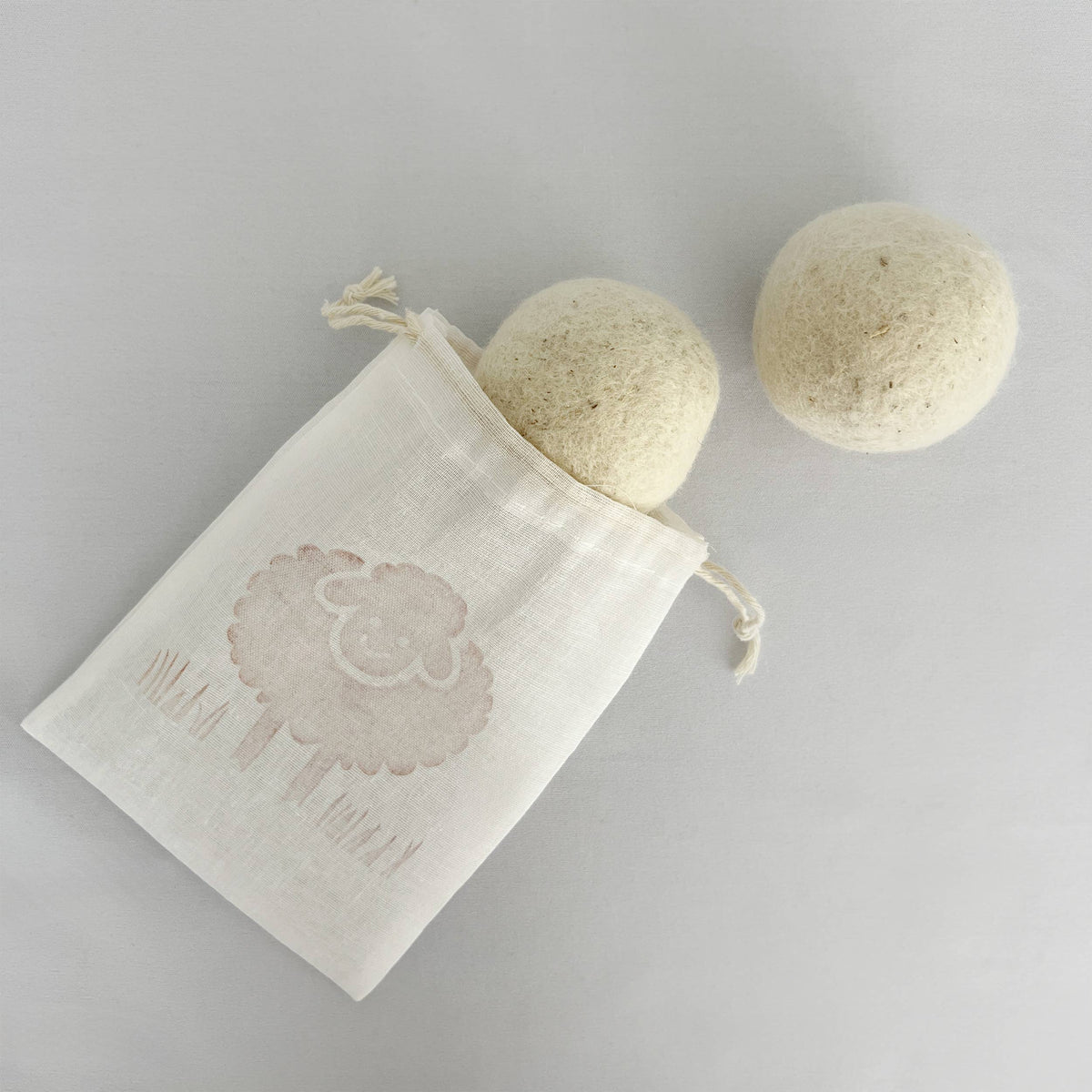 Catnip-Infused 2 Wool Balls | Natural Cat Toy | Eco Pet Gift