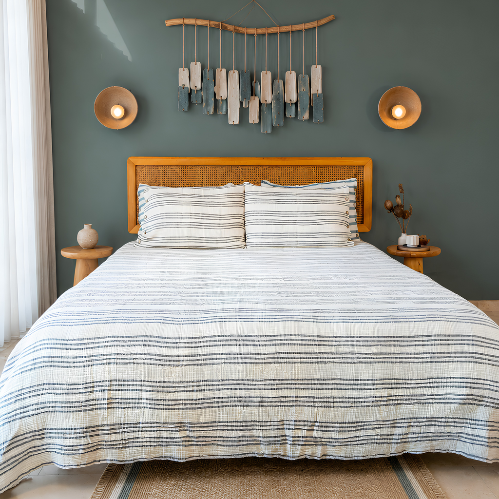 Muslin Cloud Signature Set: Soft Stripe Grey