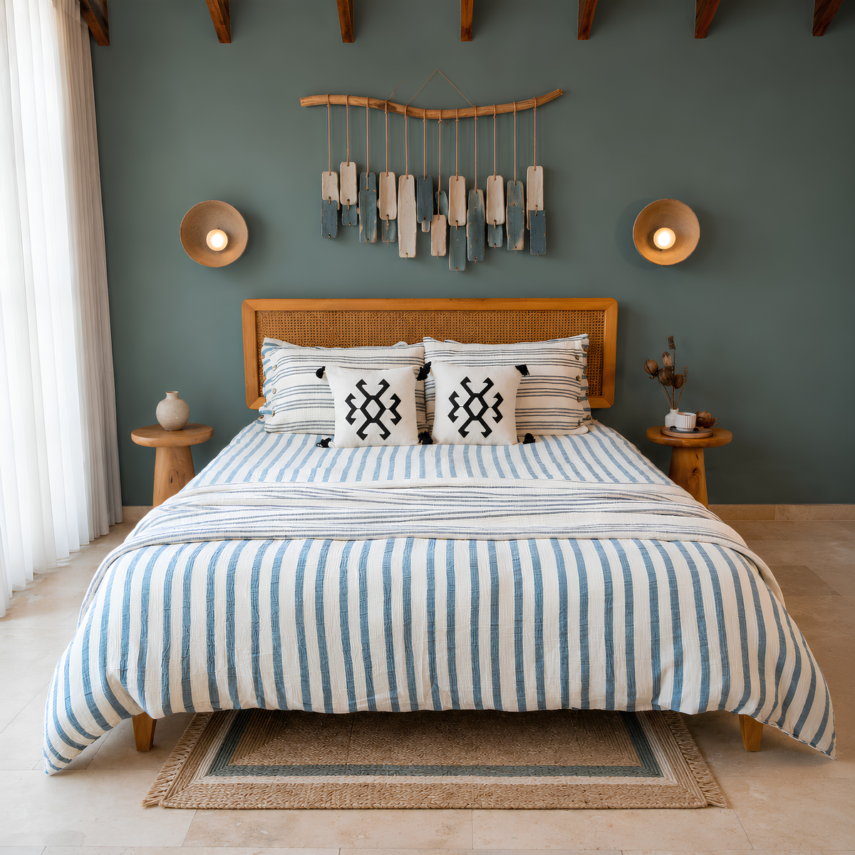 Muslin Cloud Signature Set: Soft Stripe Grey