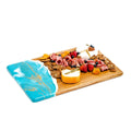 Acacia Charcuterie Boards: Teal White Gold / Bread Board