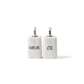Rae Dunn Mini Stem Print Oil + Vinegar set
