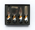 Resin Coated Cheese Knife Set - Set of 4 : Onyx
