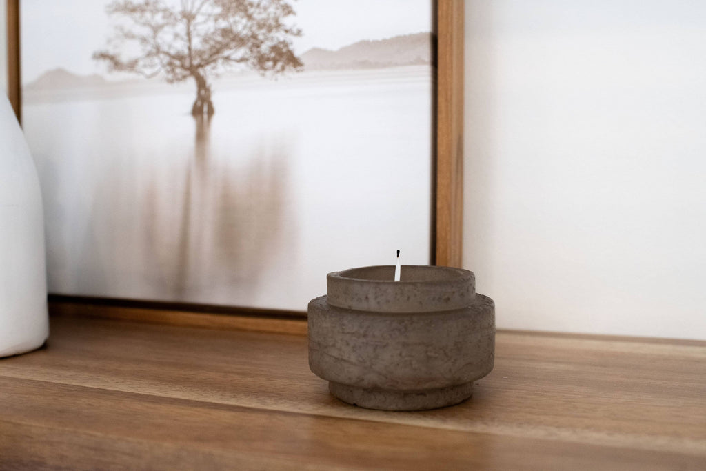 Tea Light Holder : Mocha Stone