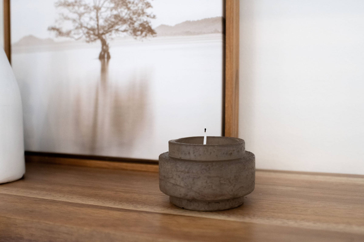 Tea Light Holder : Mocha Stone