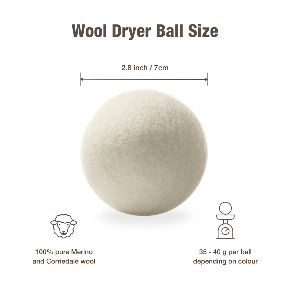 100% Pure Wool Dryer Balls | 3-Pack Barn Box | Grey