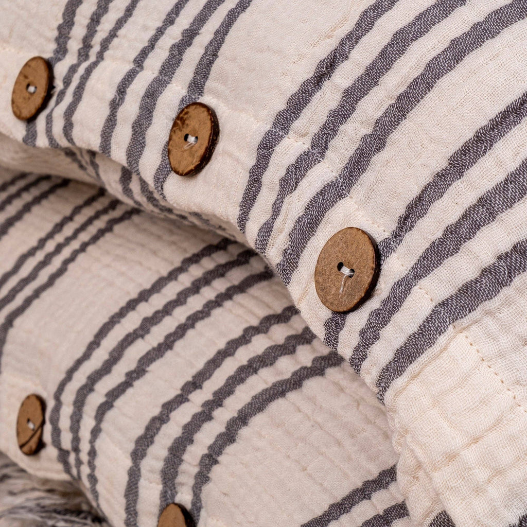 Muslin Cloud Signature Set: Soft Stripe Grey