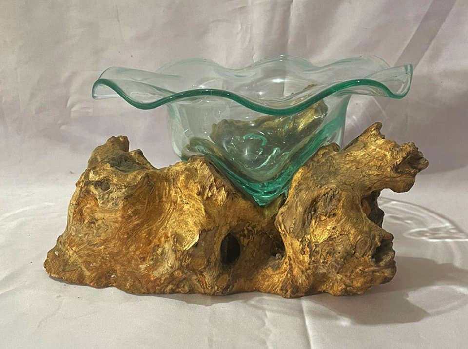 Root Glass Bowl - Wavy