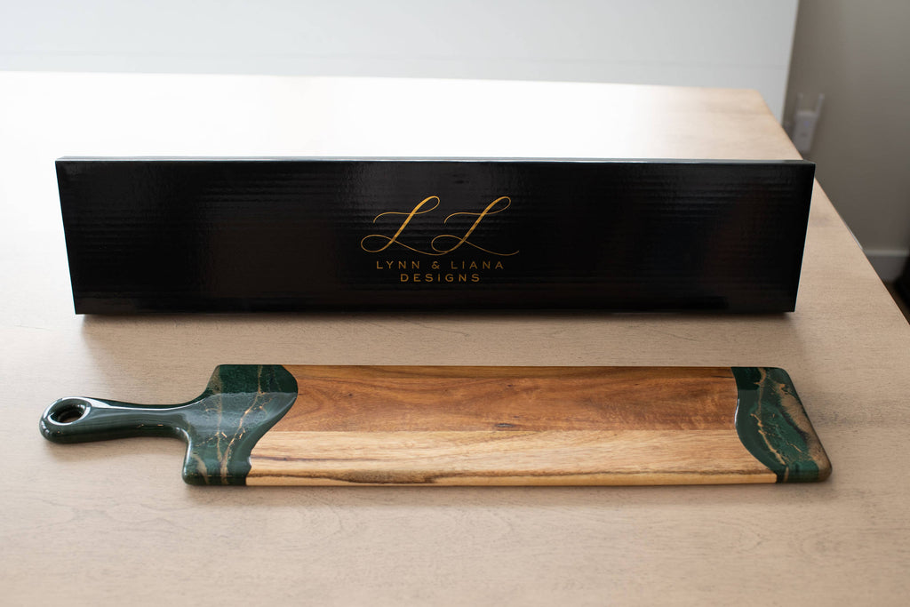 Resin Cheese/Charcuterie Board - Baguette 5"x24" : Jade